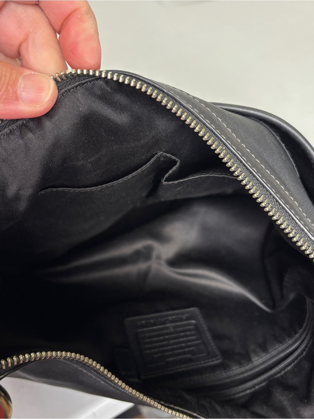 Coach Black Park Leather Duffle Purse - Picture 5 of 5
